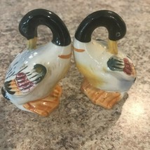 Vintage Japan Mallard Duck salt and pepper shakers rustic  cabin Decor outdoors - £4.81 GBP