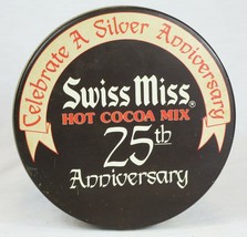 VINTAGE Swiss Miss Hot Cocoa Mix 25th Anniversary Empty Collectible Tin - £15.57 GBP