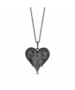 Enchanted Disney Villains Maleficent 1/6CT Black Diamond Wings Pendant N... - $150.44 CAD