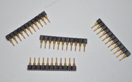 New Lot of 4 Single Row 11-PIN SIP SOCKET Gold - Part# 510-AG90D-11 - $14.84