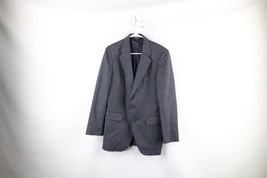 Vintage 70s Streetwear Mens 36R Wool Striped 2 Button Suit Jacket Sport ... - $54.40