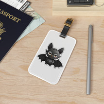 Cute Cartoon Bat Luggage Tag with Business Card Insert for Kids and Adults - Lig - £17.29 GBP