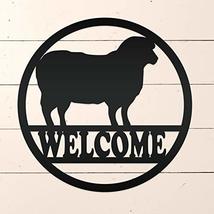 Boyce22Par Sheep Welcome Metal Sign Monogram Indoor Outdoor Last Name We... - £54.22 GBP