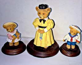 Dept 56 Upstairs Downstairs Bears Nanny Maybold Henry &amp; Alice Bosworth Figurines - £13.39 GBP