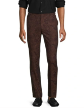 MURANO EVAN Flat Front Pants Slacks Brown Paisley Extra Slim Fit NWT 29&quot;... - €26,54 EUR