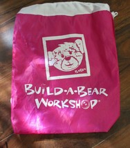 Build A Bear Pink and White Drawstring Bag Backpack Or Front Carry - $6.72 Build A Bear Pink and White Drawstring Bag Backpack Or Front Carry - $6.72