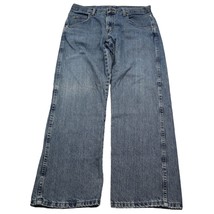 Wrangler Jeans Mens 33 34 x 30 Blue Pants Denim Workwear Outdoor Rugged Western - £19.37 GBP