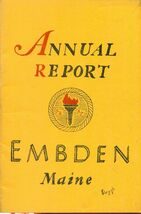 1957 ANNUAL REPORT of the Town of Embden, Maine - $20.79 CAD