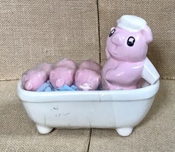 Vintage Twinscents Pig Piglets Soap In Bathtub Dish Whimsical Farmcore Novelty - £27.87 GBP