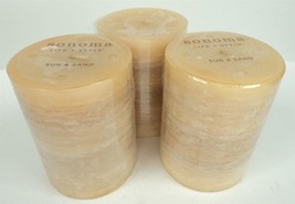 Sonoma 13 oz Scented Candle - 4 x 3 inches - Sun &amp; Sand - Lot of 3 - New - $24.18