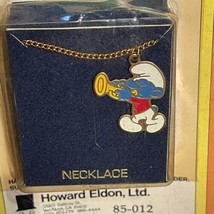 Vintage Smurf Necklace 14K Gold Electroplate Howard Eldon Ltd 85-012 - $24.75