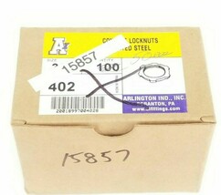 LOT OF 50 NEW ARLINGTON 402 CONDUIT LOCKNUTS PLATED STEEL 3/4&#39;&#39; SIZE - $20.95