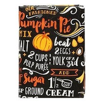 Vinyl Peva Chalkboard Pumpkin Pie Recipe Tablecloth Black/Orange Choose Size - £14.22 GBP