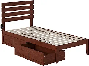 Atlantic Furniture Oxford Bed with USB Turbo Charger and 2 Extra Long Dr... - $620.99
