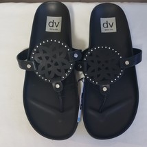 DV Dolce Vita Women&#39;s Metal Ornamentation Pandora Footbed Sandal Black or Tan - £22.13 GBP+