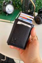 Pescol - Genuine Leather Black Smart Card Holder / Wallet with Rfid Protection M - £38.36 GBP