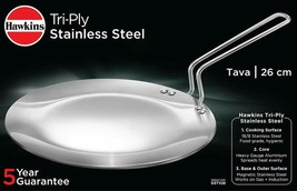 Hawkins Tri-Ply Stainless Steel Induction Compatible Tava 26 cm SSTV26 F... - £69.46 GBP
