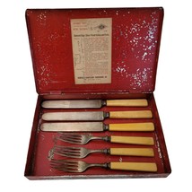 Vintage Traveling Salesman Norvell-Shapleigh Silver Plated Knives &amp; Fork... - $128.69