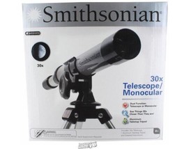 Smithsonian Telescope STEM Magnification 30x w/ Aluminum Tabletop Tripod - £21.17 GBP