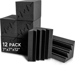 Acoustic Foam Panels, Bass Trap Studio Foam, Corner Block, 7&quot; X 7&quot; X 12&quot;. - $39.98
