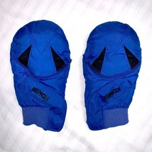 Vintage Snow Mittens Blue Kid’s Warm Winter Heavy Duty Ski Gloves by Kombi - £10.82 GBP