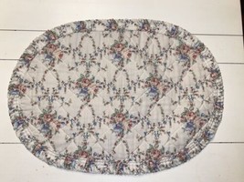 Quilted Placemats Table Napery 1980s Floral French Country Pretty Set Of 8 Vtg - £23.88 GBP