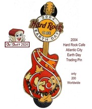 Hard Rock Cafe 2004 Atlantic City Earth Day Guitar Trading Pin - $19.95