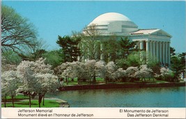 Thomas Jefferson Memorial Washington DC Cherry Blossom Time Postcard PC406 - £3.97 GBP