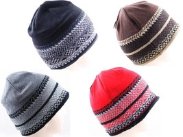 AA902: 1 Piece Men&#39;s Winter Beanie Knit Solid Hat Cap 2 Layers Premium H... - £3.16 GBP