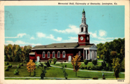 Memorial Hall University of Kentucky Lexington KY Postcard PC162 - £3.73 GBP