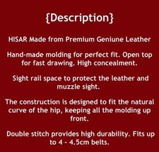 Fits Taurus GX4 9mm Micro Compact 3.06”BBL Leather Belt Holster #1621# RH image 8