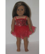 American Girl Truly Me Doll Brown Hair Brown Eyes 18 Inch With Red Sequi... - £43.40 GBP