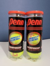 NEW Lot of 2 Penn Championship Tennis Balls 3 pack Regular Duty Felt Mad... - $14.84