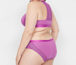 Lane Bryant CACIQUE Cotton HIPSTER Panty Lace VIOLET PURPLE Plus Size 26... - $15.03