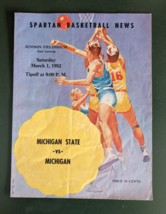 Vintage 1952 Spartan Basketball News Game Program ~ Michigan State vs Michigan - £27.93 GBP