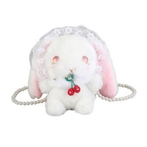 Lolita Style Rabbit Shoulder Bags For Girls Cosplay Fluffy Animal Handbags Pearl - £19.75 GBP