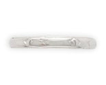 18k White Gold Wedding Band Ring with Faint Chevron Design Size 6.5 (#J6... - $222.75