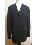 Philippe Adec Paris Women&#39;s Blazer Size 8 Black Oversized Long Jacket Coat  - $459.79 MXN