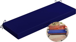 Waterproof Bench Cushion Outdoor 48&quot;X18&quot;,Navy Blue Porch Swing Cushions ... - £40.89 GBP