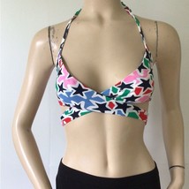 NEW AERIE Star Print Wrap Halter Bikini Swim Top (Size XS) - £11.71 GBP
