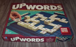 Vintage 1997 UPWORDS Stacking Crossword Word Board Game 1980&#39;s  Milton B... - £15.57 GBP