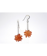 Jewdi Orange Cubic Zirconia Handmade Earrings (AJ0025) - $34.99