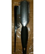 Comb &amp; Hairbrush Set Black &amp; Silver 2 Piece - £5.71 GBP