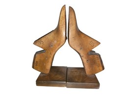 Vintage Mid Century 1958 Wooden Pair Cobbler Shoes Bookends  - €33,55 EUR