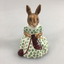 Royal Doulton Bunnykins Busy Needles Knitting Rabbit DB10 1974 Vintage England - £23.10 GBP