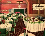 Les Comiques Restaurant Hollywood Hotel CA California Linen Postcard UNP  - $5.31