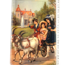 Mini Address Book Victorian Family Buggy Ride Goat Carriage 5.25&quot;H x 4&quot;W - $11.54