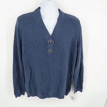 Karen Scott Women&#39;s Metallic Hardware Blue Sweater XXL NWT $46.50 - $15.84