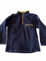 Green Dog VTG Youth Boys Large 7 Navy Long Sleeve 1/4Zip Polyester Fleece Jacket - £8.57 GBP