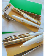 WALKER SET 2 PENS White fountain and ball pens 1960s Original - $19.00